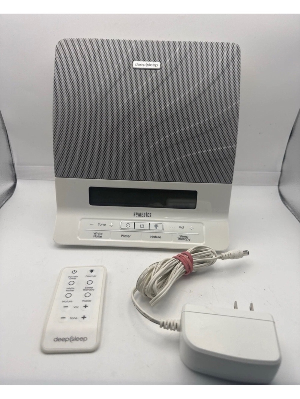 HoMedics Deep Sleep Sound Machine Model HDS-2000B with Remote and Power Adapter